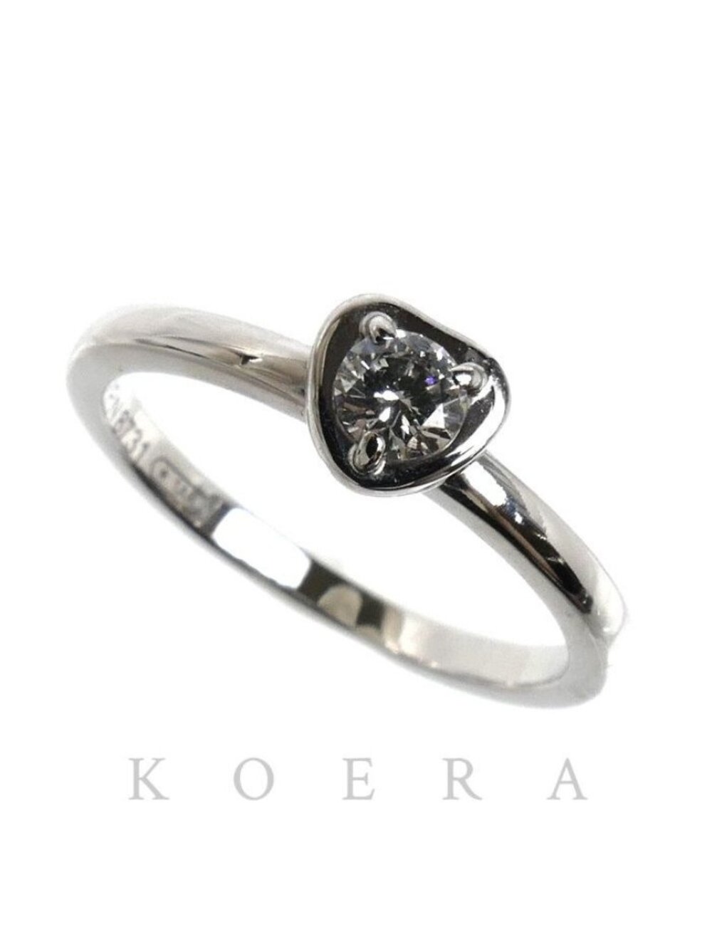 Cartier 18k White Gold Diamants Legers de Cartier Heart Diamond Ring